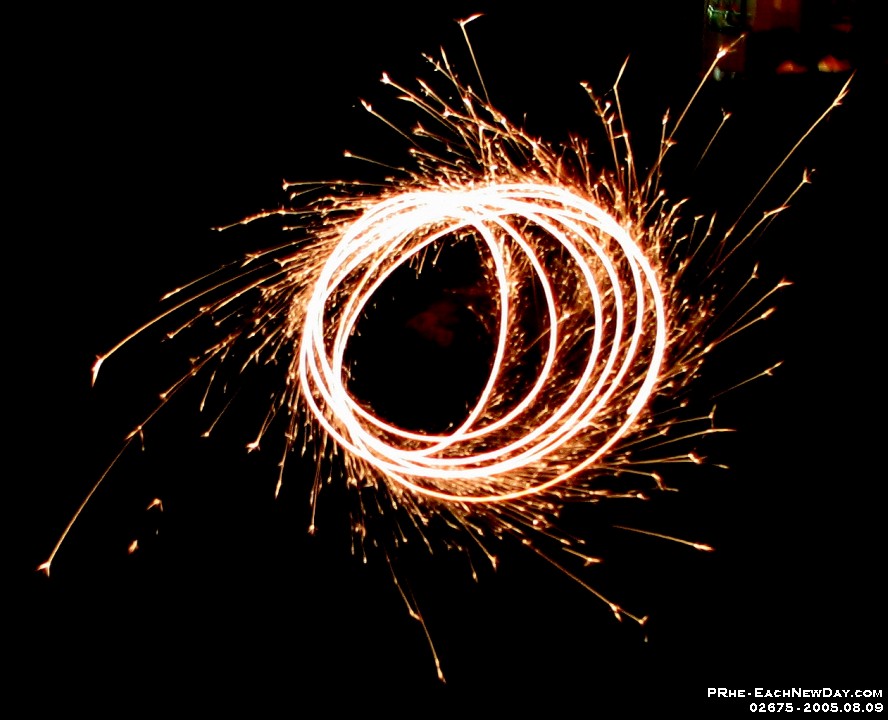 02675cls - Playing with sparklers
